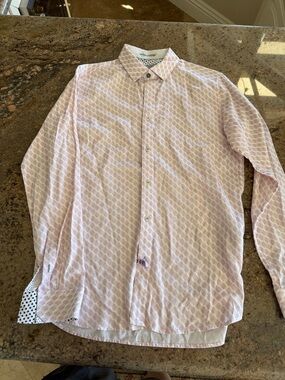 Ted Baker  Pink Patterned Button-Up Shirt